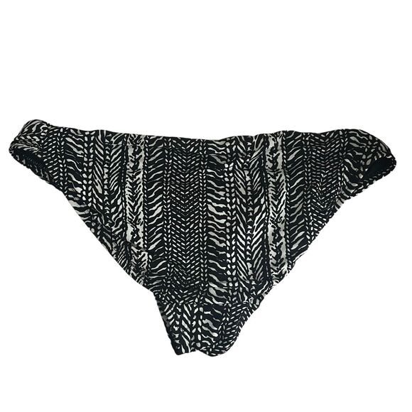 Robin Piccone Bikini Swimsuit Bottoms Medium Black Animal Print Style 150865 - Picture 3 of 4